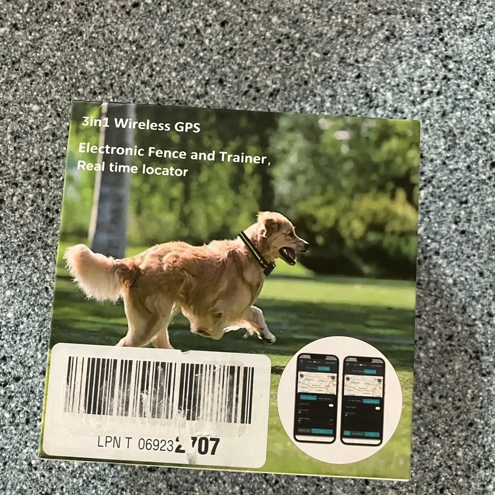 GPS Dog Collar with Wireless Electronic Boundary & Training, Waterproof. NEW